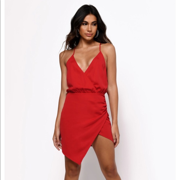 Red wrap dress - Picture 2 of 2